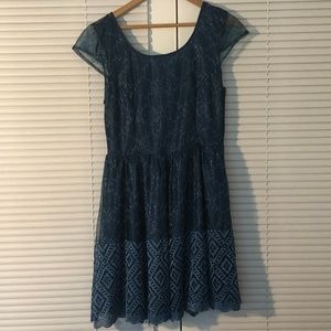 PINS AND NEEDLES  DRESS BLUE URBAN OUTFITTERS